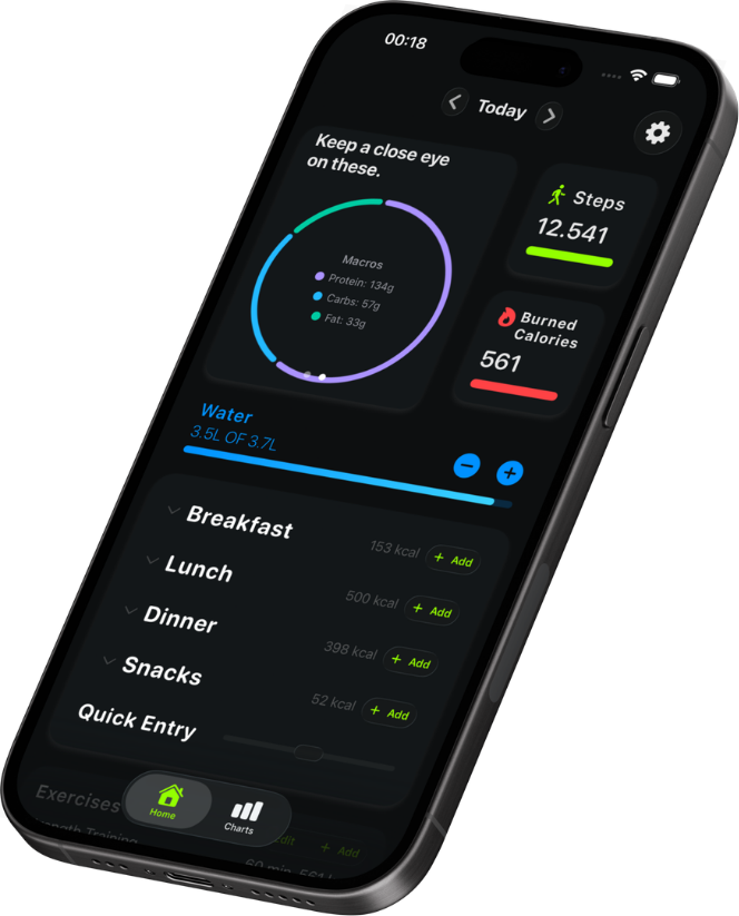 Ignite calorie tracking dashboard on iPhone